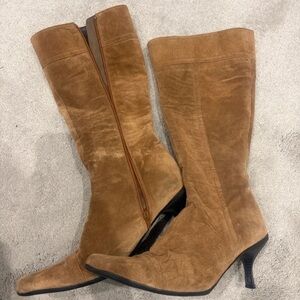 Elegant Tan Heeled Boots